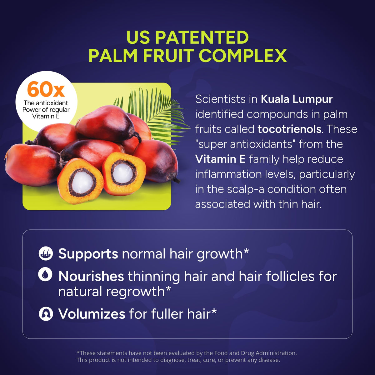 Détail des comprimés Cheveux GRO de NEW NORDIC
