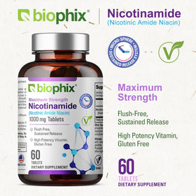 détail des comprimés de biophix B-3 Nicotinamide 1000 mg