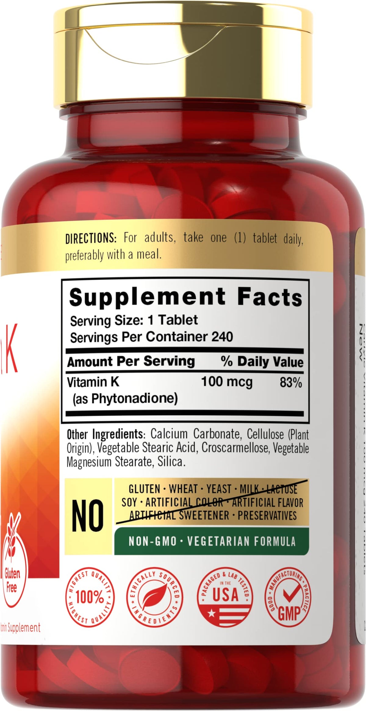 Détail des comprimés de Carlyle Vitamine K1 100 mcg