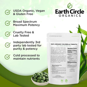 Détail des comprimés de chlorella bio, texture