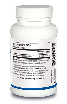 Détail des comprimés de chrome BIOTICS RESEARCH
