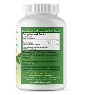 Détail des comprimés de Magnésium Glycinate California Essentials