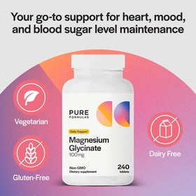 Détail des comprimés de Magnésium Glycinate PureFormulas