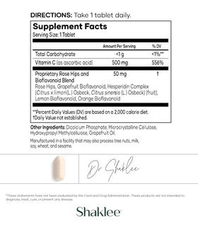 Détail des comprimés de Shaklee Vita-C® 500 mg
