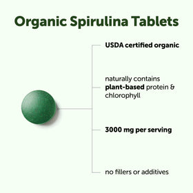 Détail des comprimés de Spiruline Bio Micro Ingredients