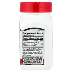 Détail des comprimés de vitamine D3 21st Century, vue de près