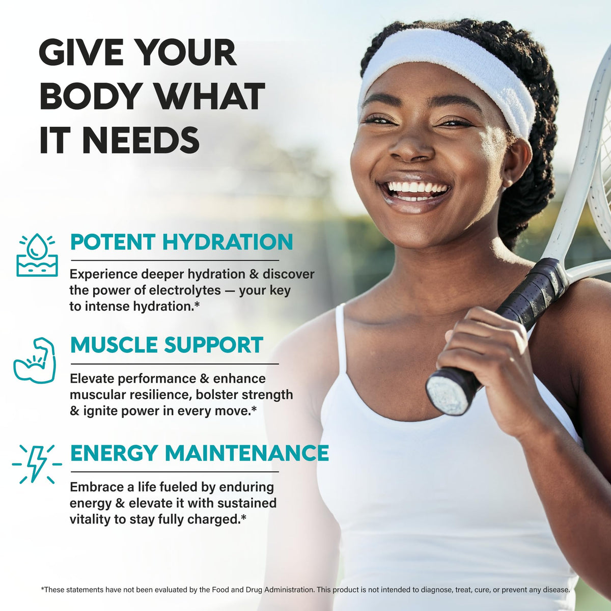 Détail des comprimés électrolytes NUTRAHARMONY