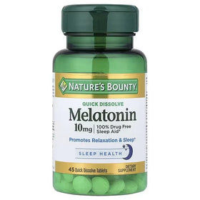 Détail des comprimés Nature's Bounty Melatonine