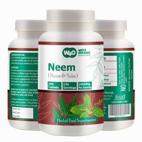 Détail des comprimés Neem Tulsi en gros plan