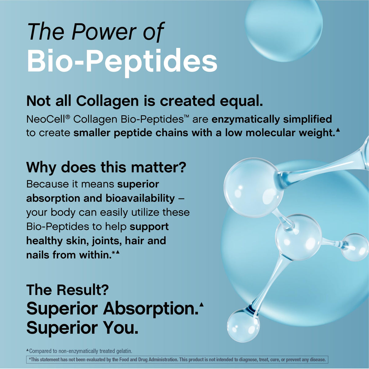 Détail des comprimés NeoCell Multi Collagen Peptides