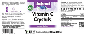 Détail des Crystals de Vitamine C BlueBonnet avec le dosage
