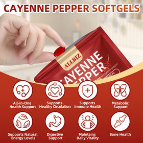 Détail des gélules ALLBIZ Piment de Cayenne 7000mg