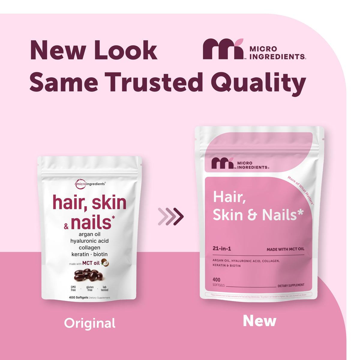 Détail des gélules Cheveux, Peau et Ongles Micro Ingredients