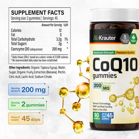 Détail des gélules CoQ10 BIO KRAUTER montrant la texture