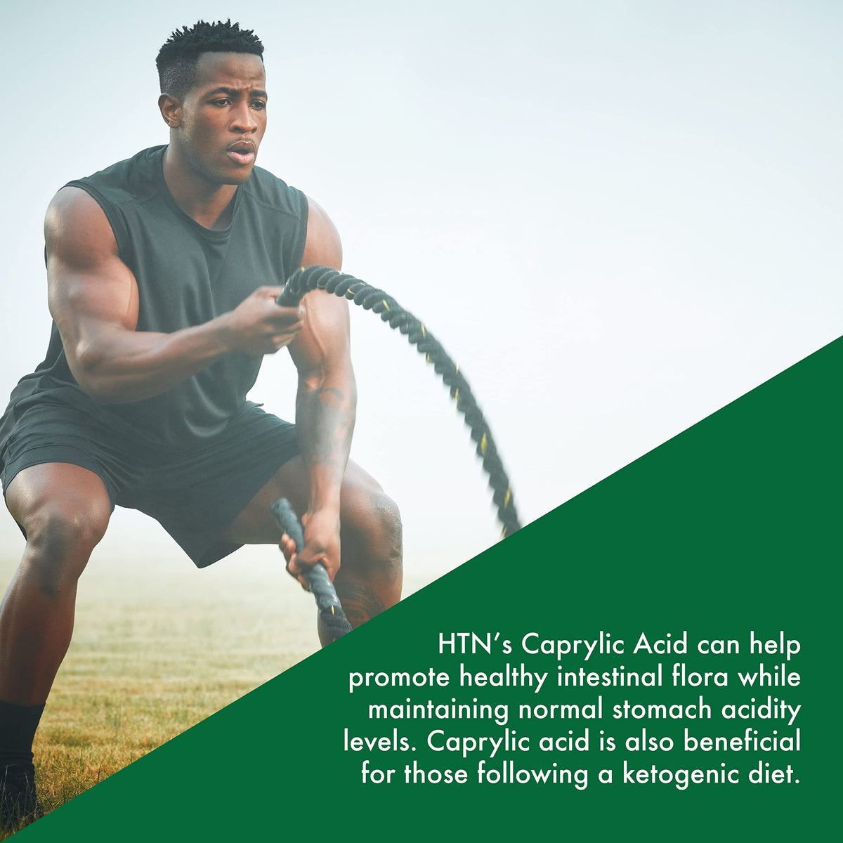 Détail des gélules d'acide caprylique Health Thru Nutrition