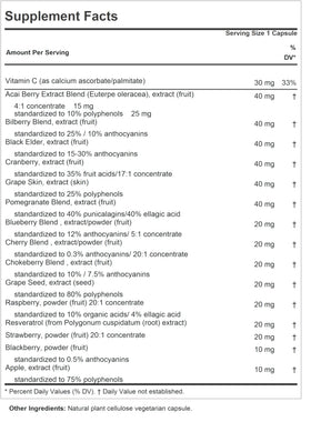 Détail des gélules d'ANDREW LESSMAN Extraits Antioxydants