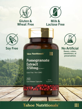 Détail des gélules d'extrait de grenade Tahoe Nutritionals