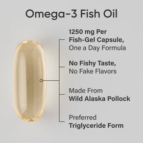 Détail des gélules d'huile de poisson Omega-3 Sports Research