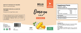 Détail des gélules de Bella All Natural Omega 3 6 9