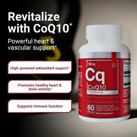 Détail des gélules de CoQ10 100mg Essential Elements