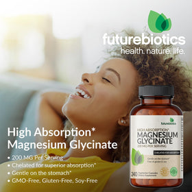 Détail des gélules de Glycinate de Magnésium Futurebiotics