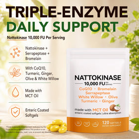Détail des gélules de Nattokinase 10000 FU avec MCT