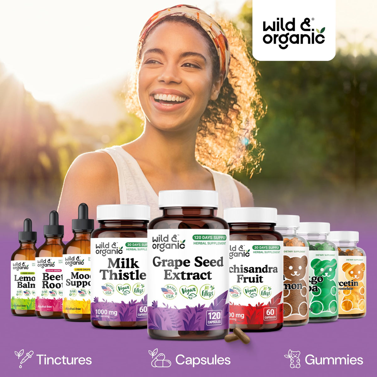 Détail des gélules de pépins de raisin Wild & Organic, mise en avant de leur texture