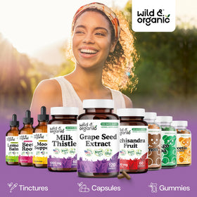 Détail des gélules de pépins de raisin Wild & Organic, mise en avant de leur texture