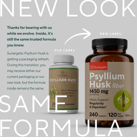 Détail des gélules de psyllium Sunergetic