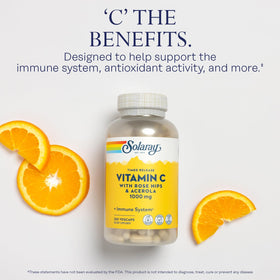 Détail des gélules de Vitamine C 1000mg SOLARAY
