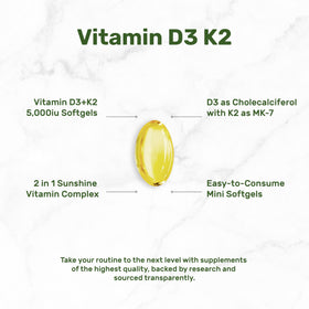 Détail des gélules de Vitamine D3 et K2 dans l'emballage