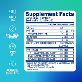 Détail des gélules Oceanblue Omega-3 2100