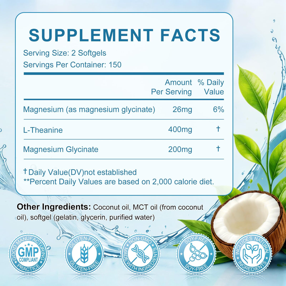 Détail des gélules SIGNILIFE L-Théanine 400mg avec Glycinate de Magnésium