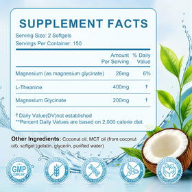 Détail des gélules SIGNILIFE L-Théanine 400mg avec Glycinate de Magnésium