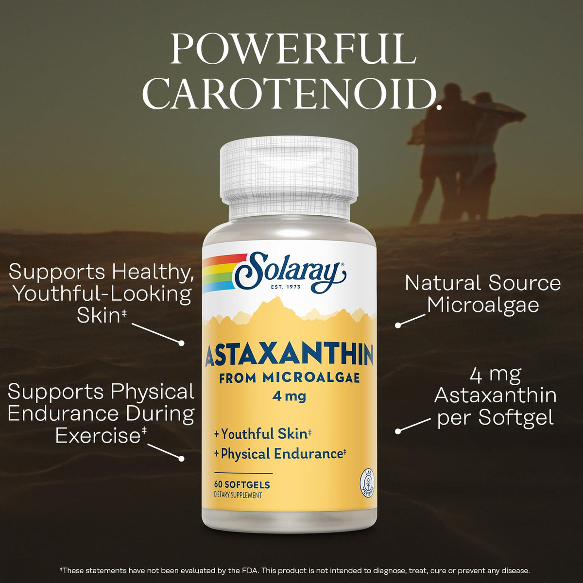 Détail des gélules SOLARAY Astaxanthin 4mg