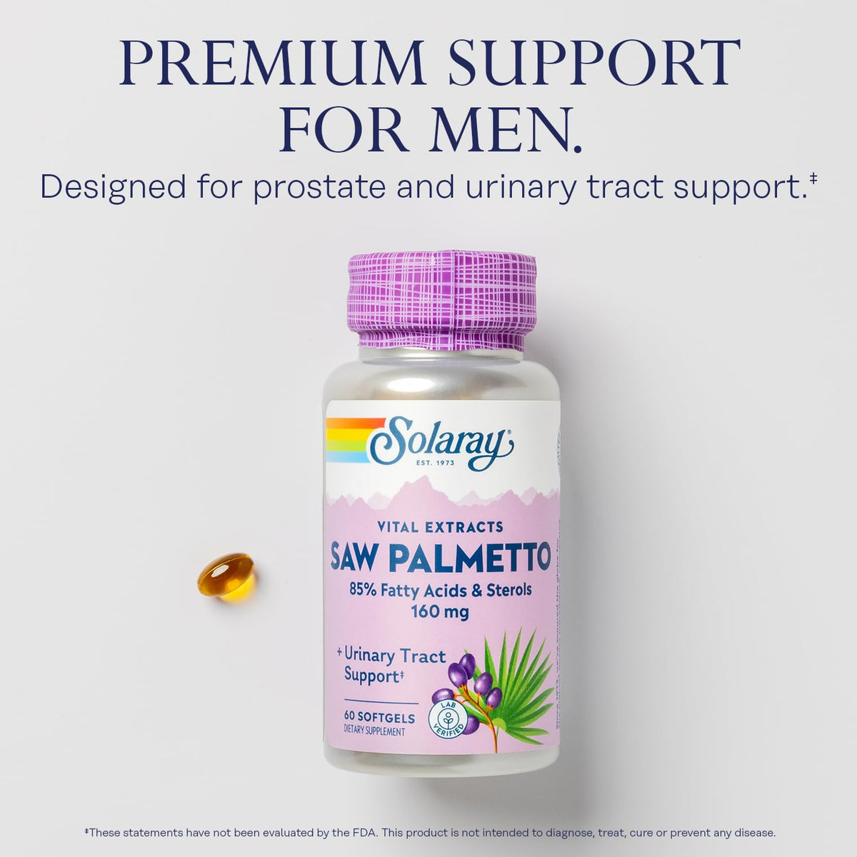 Détail des gélules SOLARAY Extrait de Palmetto