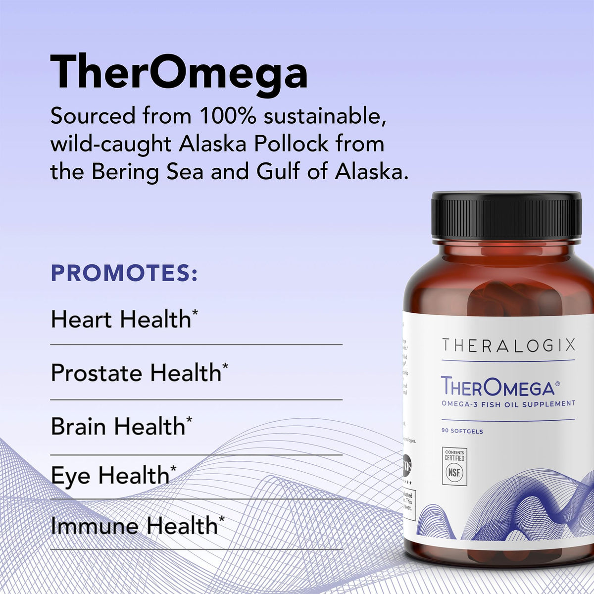 Détail des gélules Theralogix TherOmega Omega-3