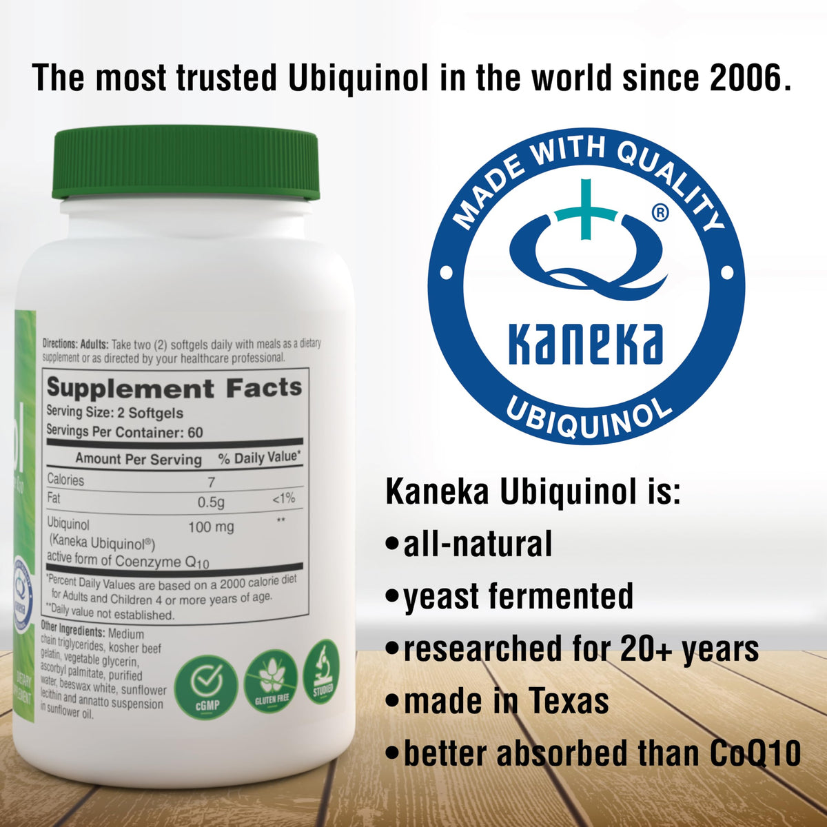 Détail des gélules Ubiquinol 100 mg de Health Thru Nutrition
