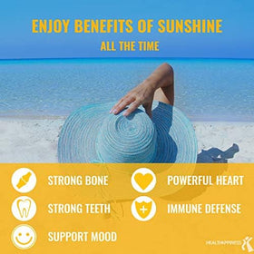 Détail des gélules UpNourish Vitamine D3 sur une surface blanche