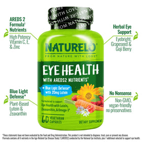 Détail des gélules vegan NATURELO pour la santé des yeux