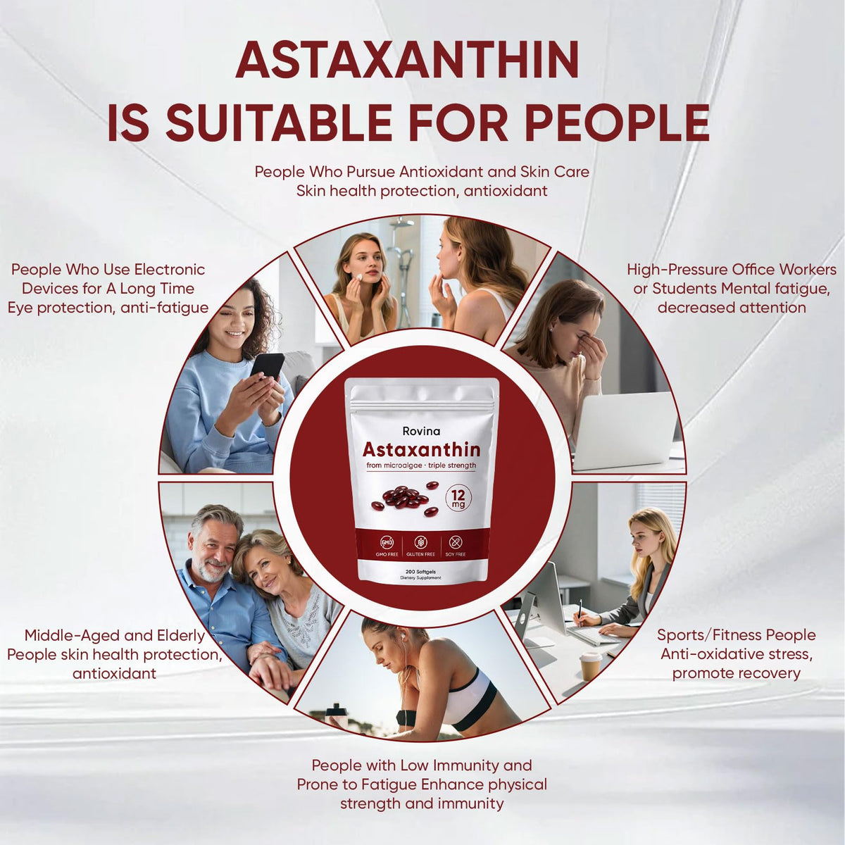 Détail des gélules Wvnscl Astaxanthin 12mg