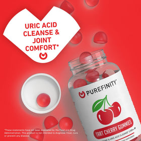 Détail des gommes cerise acidulée PUREFINITY avec extrait de cerise