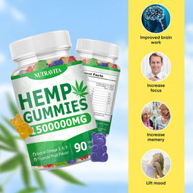 Détail des gummies de chanvre Nutravita