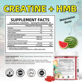 Détail des gummies de créatine HMB HEALOADING