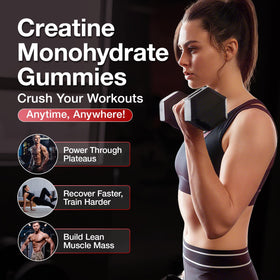 Détail des Gummies de Créatine Monohydrate MaxHemp