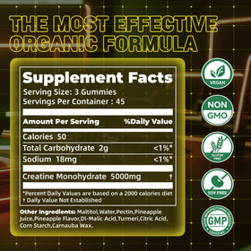 Détail des gummies de créatine monohydrate zipvit, forme et texture