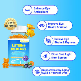 Détail des Gummies de Luthéine et Zéaxanthine avec ingrédients naturels
