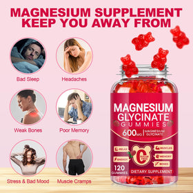Détail des gummies de magnésium glycinate Cytona, couleur framboise