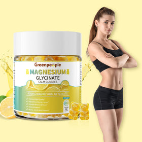 Détail des gummies de magnésium glycinate dans une main