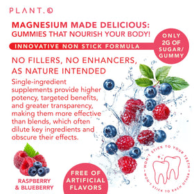 Détail des gummies de magnésium PLANT.O NUTRITION